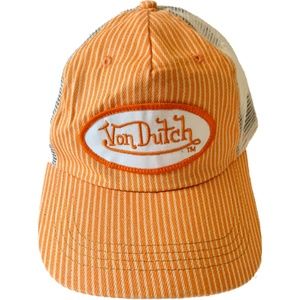 Von Dutch Trucker Hat Snapback Orange White